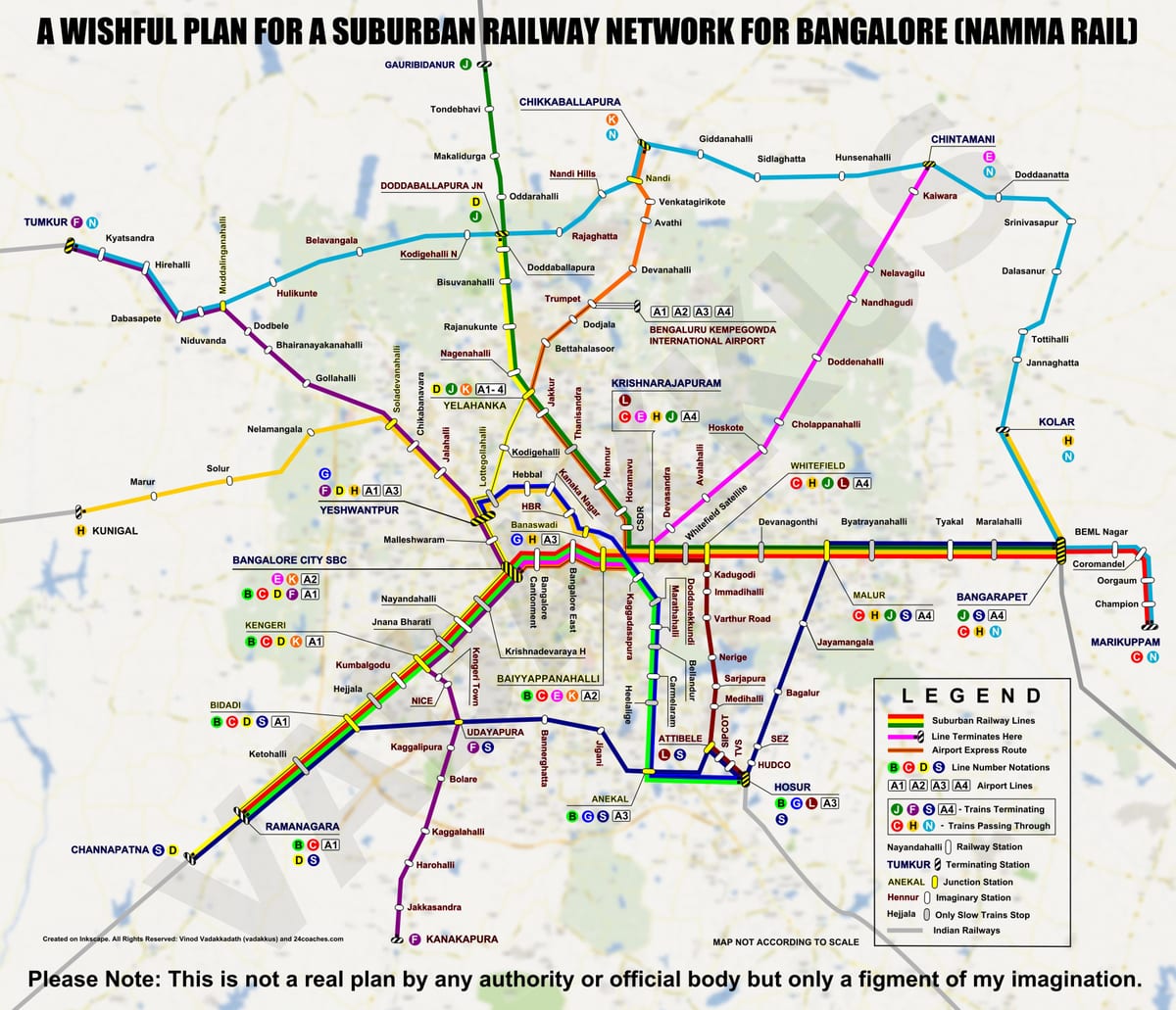 mappa di Bangalore stazione ferroviaria