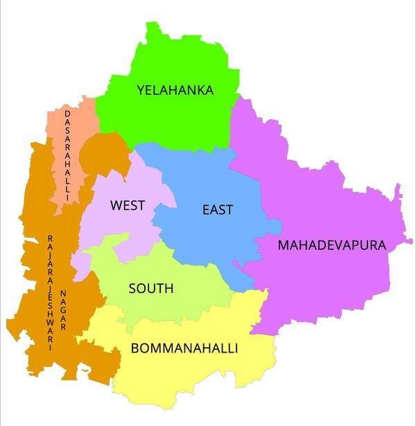 Bangalore BBMP rione mappa