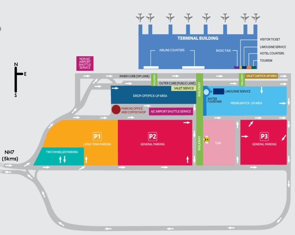 Bengaluru aeroporto internazionale di mappa