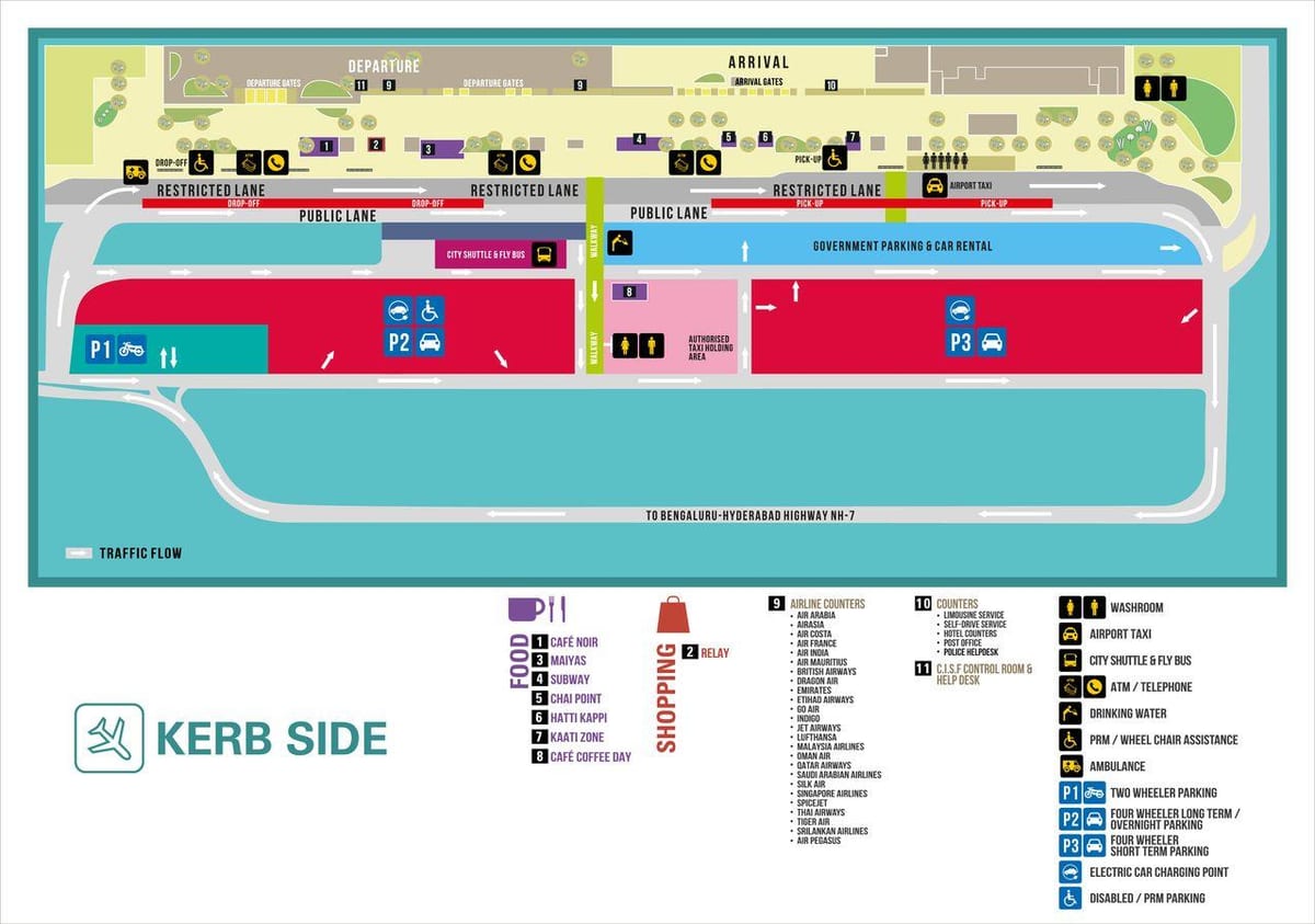 Kempegowda international airport sulla mappa
