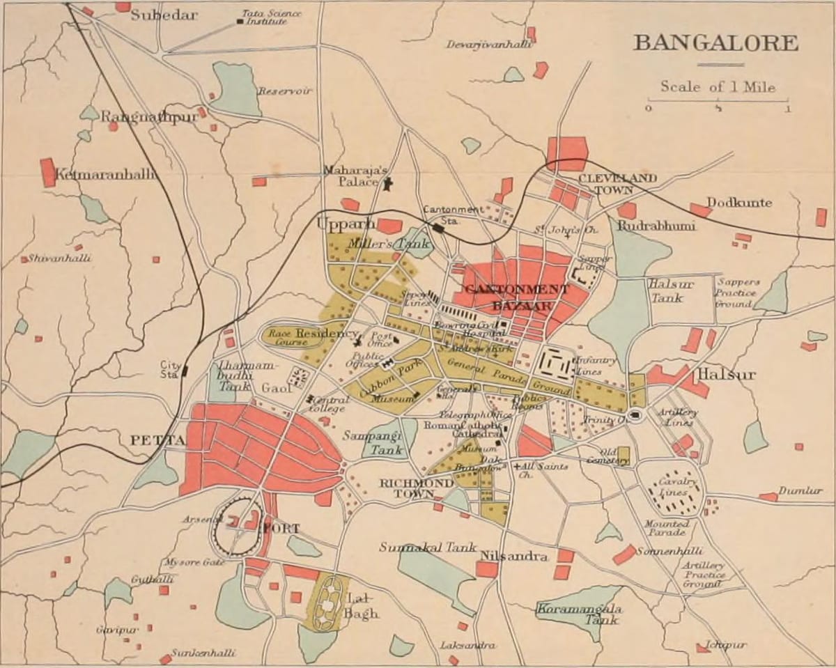 Bangalore mappa