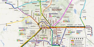 Mappa di Bangalore stazione ferroviaria