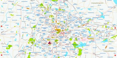 Mappa della città di Bangalore mappa