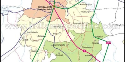 Mappa di Bangalore sud