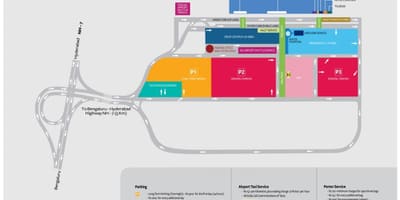 L'aeroporto di Bangalore la mappa