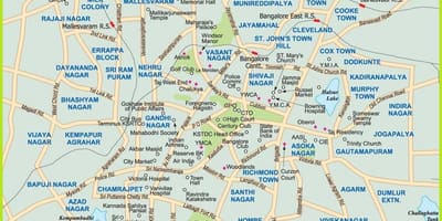 Bangalore nella mappa