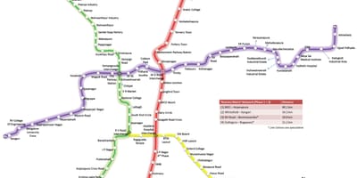 Bmrcl mappa del percorso
