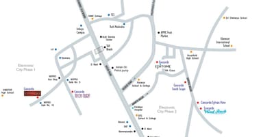Mappa di electronic city Bangalore