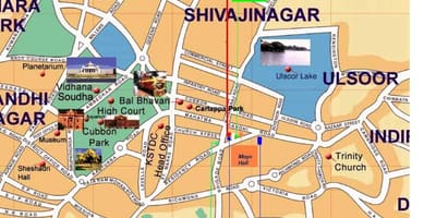 Ulsoor Bangalore la mappa