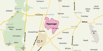 Mappa di Vijayanagar Bangalore